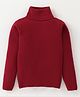 Yellow Apple Viscose Knit Full Sleeves Turtle Neck Solid Colour Winter T-Shirt - Maroon