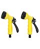 MOMISY 7 Adjustable Pattern High Pressure Garden Hose Nozzle Water Spray Gun Gardening Car Tiles Bike Washing Gun (2, Yellow)
