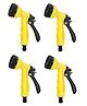 MOMISY 7 Adjustable Pattern High Pressure Garden Hose Nozzle Water Spray Gun Gardening Car Tiles Bike Washing Gun (4, Yellow)