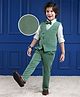 Mark & Mia Cotton Woven Full Sleeves Printed 3 Piece Party Suit With Bow - Green
