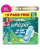 Whisper Ultra Upto No Gap No Leaks Sanitary Pads,  48 XL Pads, For Heavy Flow Protection