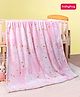 Babyhug Premium All Season Coral Blanket with Star Print - Pink