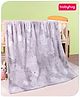 Babyhug Premium All Season Coral Blanket with Star Print - Grey
