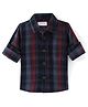 Babyhug Cotton corduroy Woven Full Sleeves Checks Shirt - Navy Blue