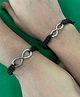 Digital Dress Room (Set of 2) Friendship Day Band Big & Small Infinity Pendant Adjustable Bracelet