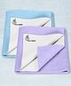 R for Rabbit Waterproof Quick Dry Sheet Bliss for Baby | Anti-Piling Fleece Breatheable Fabric Extra Absorbent Instant Dry Baby Bed/Cot Protector Mat (Size-S,Blue-Purple,Pack of 2)