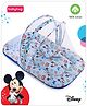 Babyhug Disney Gadda Set With Mosquito Net Smiley Mickey Face Print - Blue