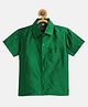 THANGAMAGAN Viscose Half Sleeves Soild Lining Shirt - Teal Green