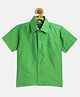 THANGAMAGAN Viscose Half Sleeves Soild Lining Shirt -  Parrot Green