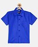 THANGAMAGAN Half Sleeves Solid Shirt - Blue