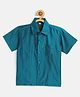 THANGAMAGAN  Half Sleeves Soild  Shirt - Teal Blue