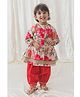 Tiber Taber Full Sleeves Lace Embellished & Floral Printed Kurta With Salwar - Cream