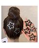 Ziory Set Of 4 Shimmered Star Detailed Tic Tac Clips - Multi Colour