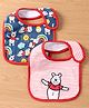 Babyhug Disney Bib Velcro Closure with Winnie The Pooh Print Pack of 2 - Red & Navy