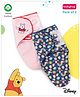 Babyhug Disney Swaddle Winnie The Pooh Print Set of 2  - Navy & Red