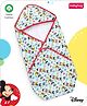 Babyhug Disney Mickey Print Hooded Wrapper - Sky Blue