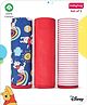 Babyhug Disney Winnie The Pooh Print Wrapper Pack of 3 - Navy & Red