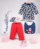 Babyhug Disney Premium Gift Set with Winnie The Pooh Print Navy Blue & Red - Pack of 7