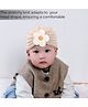 Bembika Wool Flower Designed Winter Beanie Cap - Off White