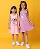 KUCHIPOO Pack Of 2 Mickey & Friends  Featuring Half Sleeves Minnie & Daisy Printed Dresses - Lilac & Light Pink