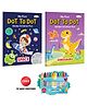 My first Dot to Dot Sticker & Colour Fun - Space and Dinosaurs with 10 Wax Crayons : Kids Colouring book, Kids Educational Coloring Book, Children Sticker and Coloring Book| Combo of 2 Colouring Books