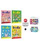 Doodle Colouring for kids - Blue, Pink, Yellow and Green Edition with 10 Wax Crayons & 12 Water Colour Sketch Pen : Colouring book for kids, Creative Coloring for Young Minds|Pack of 4 Colouring Books -English