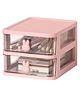 House of Quirk Kids Multipurpose Multilayer Storage Box for Toys & More  2-Tier Organizer - Pink