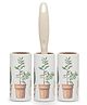 House of Quirk Reusable Sticky Picker Cleaner Easy Tear Sheets Travel Pet Hair Lint Rollers Brush 10cm Sheet Set of 3 Rolls 180 Sheets 60 Sheets Each roll Lint Roller Remover-Multicolour