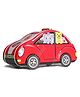Bunie Car Shaped Piggy Bank with Moving Wheels for Kids  Red