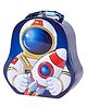 Bunie Space Theme Piggy Bank with Lock and Key for Kids  Blue