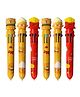 Bunie Fast Food Theme 10 Colors Ink Ball Pen Set  6 Pens Multicolor