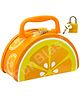 Bunie Fruit Shaped Coin Box with Lock and Key - Pack of 1 (Orange)