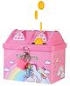 Bunie Cartoon Theme House Shape Piggy Bank with Lock and Key Color & Design May Vary