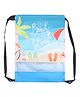 Echo Boomers Beach Print Drawstring Bag  Water-Resistant, Adjustable Straps, Spacious Main Compartment