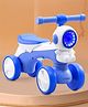 Astronaut Shape Manual Push Ride on with LED Lights & Music - Blue