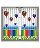 Filymore Curtains for Kids Room/play School Cartoon Blue and Green Colors Cartoon Design Parde 7x4 Feet Long Set of 2, Door Curtain