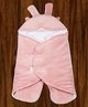 Mittenbooty Bear Wrapper or swaddle in ultra soft Velour fabric Pink