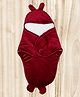 Mittenbooty Bunny Wrapper or swaddle in ultra soft Vellore fabric Red