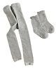 SYGA Cotton Solid Leggings with Socks - Grey