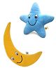 Goldenhub Toys Blue Star & Moon Combo Soft Toys Height 20 cm