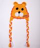 The Original Knit Handmade Lion Face Embroidered Cap - Yellow & Orange