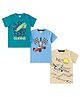 JusCubs Pack Of 3 Cotton Half Sleeves Vehicles Printed Tees - MultiColor