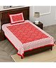 UniqChoice Pure Cotton Jaipuri Single bed sheet With 1 Pillow Cover