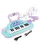 Toysire Disney Frozen Piano keyboard toy with power option, recording and mic, electronic piano keyboard multi-function portable piano keyboard(Blue)