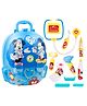 Toysire Mickey Doctor Toy Play Sets with Trolley Case with Real Wheels 8Pcs Doctor Toy Set for Girls Boys Birthday Gift