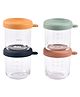 Beaba Set of 4 Glass Food Storage Containers 250 ml Sunrise - Any Age