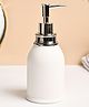 VONCASA White Ceramic Soap Dispenser For Utility And Bathroom Decor | 480ml