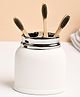 VONCASA White Ceramic Toothbrush Holder For Utility And Bathroom Decor