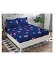RRC Super Soft Brushed Microfiber Cotton Double Bedsheet With 2 Pillow Cover Dark Blue