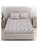 RRC Super Soft Brushed Microfiber Cotton Double Bedsheet With 2 Pillow Cover Light Blue